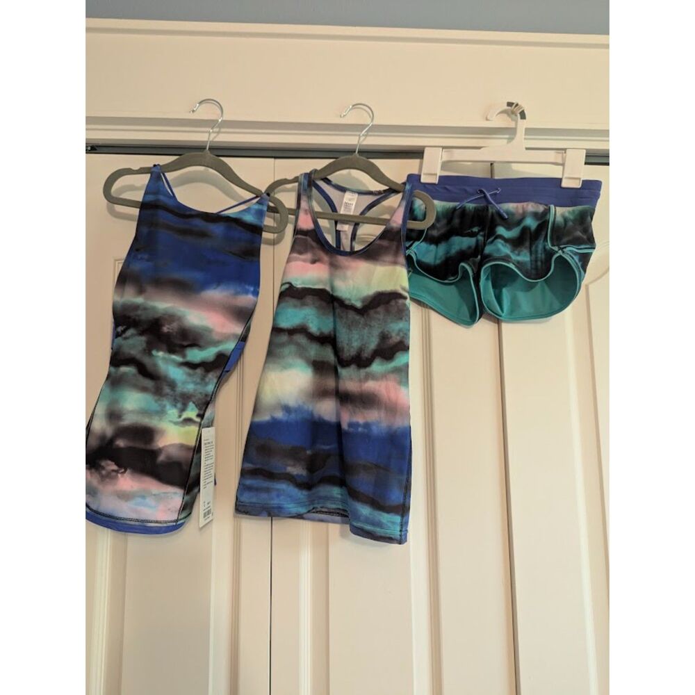 NWT / EUC Ivivva by Lululemon Tank Tops and Reversible Shorts Stormy 8/10